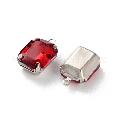 ラインストーンチャーム  真鍮パーツ  長方形  ライトシャム  13x8x5.5mm  穴：1.2mm&nbsp;RGLA-P038-02P-09