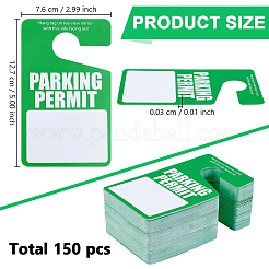 PVC駐車場標識150個  長方形  ライムグリーン  127x76x0.3mm&nbsp;AJEW-GO0004-76