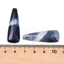 天然石ソーダライトペンダント  台形チャーム  38~40x12~13.5x4~5mm  穴：1.2mm&nbsp;G-K381-21D