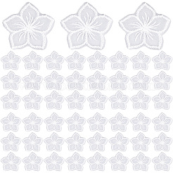 オーガンジーオーナメントアクセサリー  花  ホワイト  35x1mm  60pc&nbsp;FIND-FG0005-35B