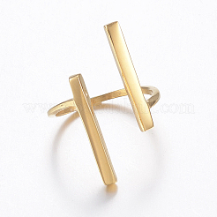 Ion Plating(IP) 304 Stainless Steel Finger Rings&nbsp;RJEW-H125-10G