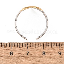 304 Stainless Steel Open Cuff Rings for Women&nbsp;LS-RJEW-K321-01A