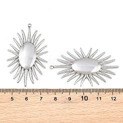 304ステンレスペンダント  太陽のチャーム  ステンレス鋼色  49x29.5x3mm  穴：1.8mm&nbsp;SA-CBAE7EB-16P