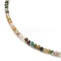 Natural Indian Agate Beaded Necklaces for Women&nbsp;NJEW-JN03789-03