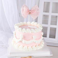 3Pcs 3 Styles Bowknot Cloth Cake Toppers&nbsp;AJEW-SP0003-41