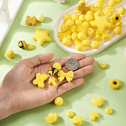 92Pcs Transparent Silicone Focal Beads&nbsp;SIL-TA0002-85B