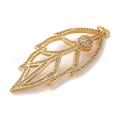 Brass Micro Pave Cubic Zirconia Big Pendants&nbsp;KK-U076-08G