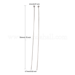 変色しにくい304ステンレススチール製ボールヘッドピン  ステンレス鋼色  70x0.7mm  21ゲージ  ヘッド：2mm&nbsp;STAS-K146-045-0.7x70mm