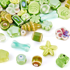 38Pcs 19 Styles Handmade Porcelain Beads&nbsp;PORC-TA0001-40