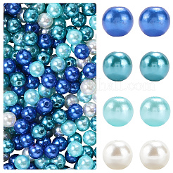 1200Pcs 4 Style ABS Plastic Imitation Pearl Round Beads&nbsp;DIY-SP0004-65