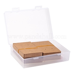 200個2スタイルの厚紙ディスプレイカードとoppセロハンバッグ  ネックレスとイヤリング用  バリーウッド  9x6cm  100個/スタイル&nbsp;CDIS-LS0001-05B