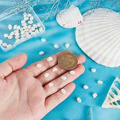 1 連売り天然養殖淡水真珠ビーズ 連売り  研磨両側  ホワイト  7~8x5.5~6.5mm  穴：0.7mm  約41個/連  13.19~13.39インチ（33.5~34cm）&nbsp;PEAR-GO0001-25