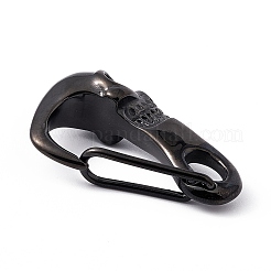 304 Stainless Steel Push Gate Snap Keychain Clasps&nbsp;STAS-G290-01B