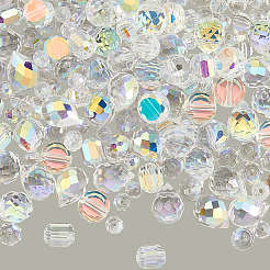 114Pcs Transparent Electroplate Glass Beads&nbsp;GLAA-PA0001-17E