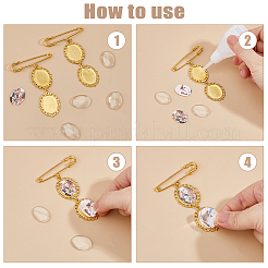 6Pcs Iron Brooch&nbsp;JEWB-FH00031