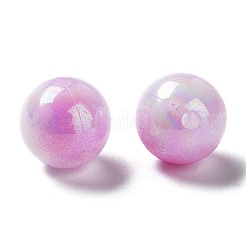 ツートンの不透明アクリルビーズ  ラウンド  ミディアム蘭  10mm  穴：1.8mm  約320個/157g&nbsp;LS-SACR-P024-01B-W04