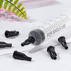 プラスチックストッパー  シリンジバレルチップキャップ  ブラック  17x7.5mm&nbsp;TOOL-GB0001-08