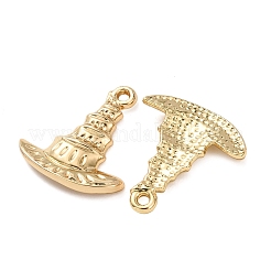 合金ペンダント  魔女の帽子のチャーム  ゴールドカラー  22.5x20x3mm  穴：1.8mm  約513個/1000g&nbsp;FIND-C094-11G