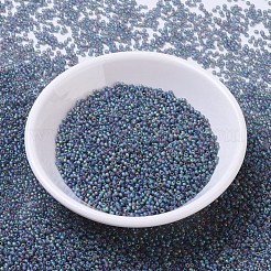 MIYUKIラウンドロカイユビーズ  日本製シードビーズ  （rr152fr）マット透明グレーab  11/0  2x1.3mm  穴：0.8mm  約1100PCS /ボトル  10 G /ボトル&nbsp;SEED-JP0008-RR0152FR