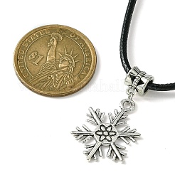 Tibetan Alloy Snowflake Pendant Necklaces&nbsp;NJEW-JN04538-04