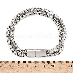 201 Stainless Steel Multi-strand Bracelets&nbsp;BJEW-H633-02P