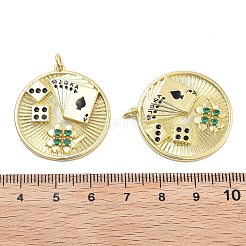 Brass With Cubic Zirconia And Enamel Pendants&nbsp;KK-Q006-18G