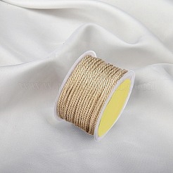DIYジュエリークラフト作成用ポリエステルミラノコード  小麦  2mm  約27.34ヤード（25m）/ロール&nbsp;OCOR-F011-D16