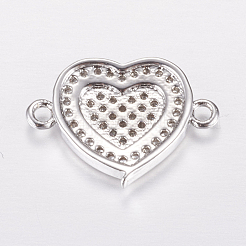 Brass Micro Pave Cubic Zirconia Links&nbsp;ZIRC-E150-07