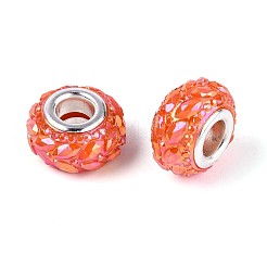 Opaque Resin European Beads&nbsp;RESI-T057-29J