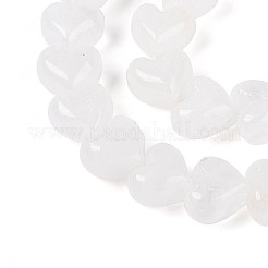 天然石クオーツクリスタルビーズ連売り  ロッククリスタルハート  11~12x12x7.5~8mm  穴：1mm  約15個/連  6.10~6.50''（15.5~16.5センチメートル）&nbsp;G-T144-22A-04