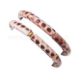 2Pcs 2 Styles Spray Painted Acrylic Beads Stretch Bracelets for Women&nbsp;BJEW-JB12951