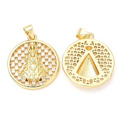 Rack Plating Brass Micro Pave Cubic Zirconia Pendants&nbsp;KK-A185-33G
