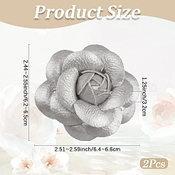 PU Leather Alligator Hair Clips for Girls&nbsp;OHAR-WH20008-18C