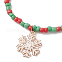 Christmas Series Alloy Enamel Charm Bracelets&nbsp;BJEW-TA00659
