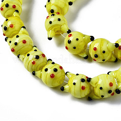Handmade Bumpy Lampwork Beads Strands&nbsp;LAMP-Q031-005