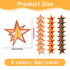 24Pcs 3 Colors Paper Display Decorations&nbsp;DIY-DC0004-12