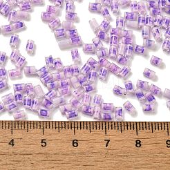 Two Tone Inside Colours Transparent Glass Seed Beads&nbsp;SEED-C004-05J