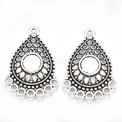 Tibetan Style Alloy Cabochon Connector Settings&nbsp;TIBE-S314-30AS-LF
