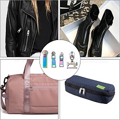 8 Pcs 4 Styles Zinc Alloy Replacement Zipper Sliders&nbsp;FIND-GF0001-41MC