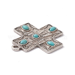 Synthetic Turquoise Pendants&nbsp;PALLOY-D013-24AS