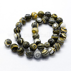 Synthetic Malachite Beads Strands&nbsp;G-I199-32-8mm-B