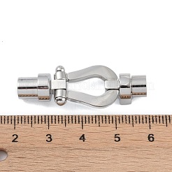 Tarnish Resistant 304 Stainless Steel Magnetic Clasps with Glue-in Ends&nbsp;STAS-K282-02P