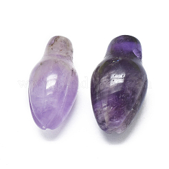 天然石アメジストペンダント  花  16.5~17.5x8~9mm  穴：0.8mm&nbsp;G-F637-18C