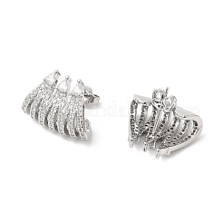 Clear Cubic Zirconia Claw Stud Earrings&nbsp;EJEW-L264-003P
