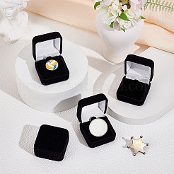 Plastic Cover with Velvet Brooch Packing Boxes&nbsp;VBOX-WH0012-08C