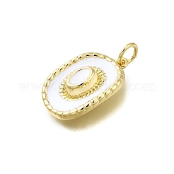 Brass Enamel Pendants&nbsp;KK-K400-20G-01