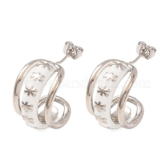 Rack Plating Brass Enamel Stud Earrings&nbsp;KK-CBAB1AF-38A-P
