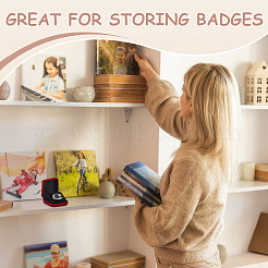 Flocking Plastic Badge Storage Box&nbsp;CON-WH0105-04C