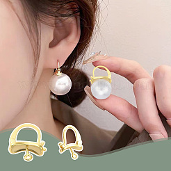 女性用真鍮フープピアス金具10個  14KGP本金メッキ  18x13x2mm  穴：1.2mm  ピン：0.8mm  10pc&nbsp;DIY-AR0004-45