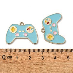Rack Plating Alloy Enamel Pendants&nbsp;PALLOY-F308-11G-01